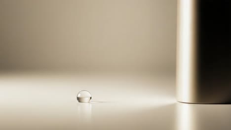 exploring the beauty of water drops: a journey from a single sphere to the graceful curve at the edge of a surface in minimalistic light
