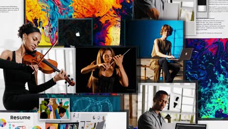 flujo de trabajo del multitarea creativo
