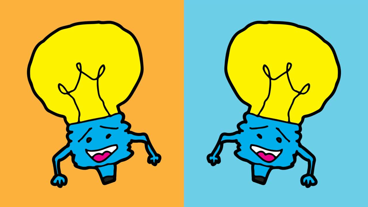 어린이들이 팝 아트 그림을 그리고 있습니다. 램프의 주제로 매이지 않는 배경입니다.