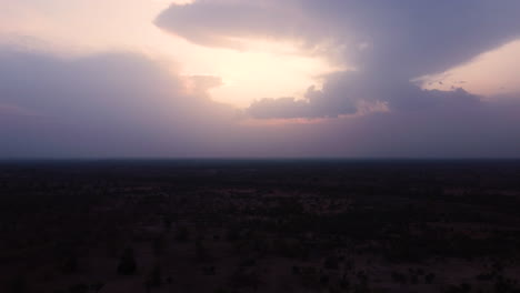 sunset video with drone in burkina faso, africa