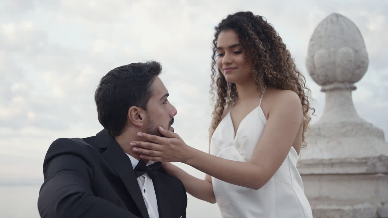 Couple Touching Faces
