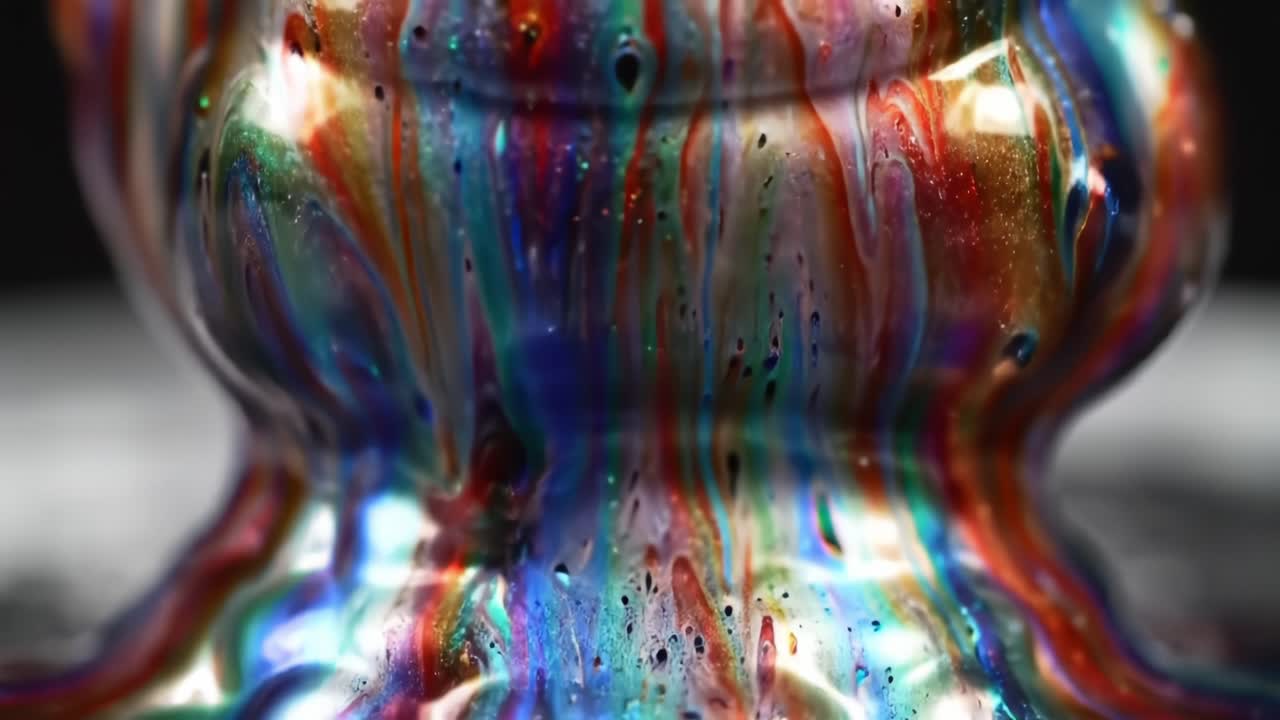 Colorful Liquid Art Experiment With Vibrant Swirls and Patterns Creating Mesmerizing Effects