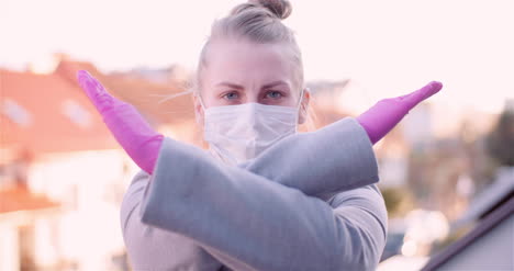 woman wearing protective mask and gloves 1