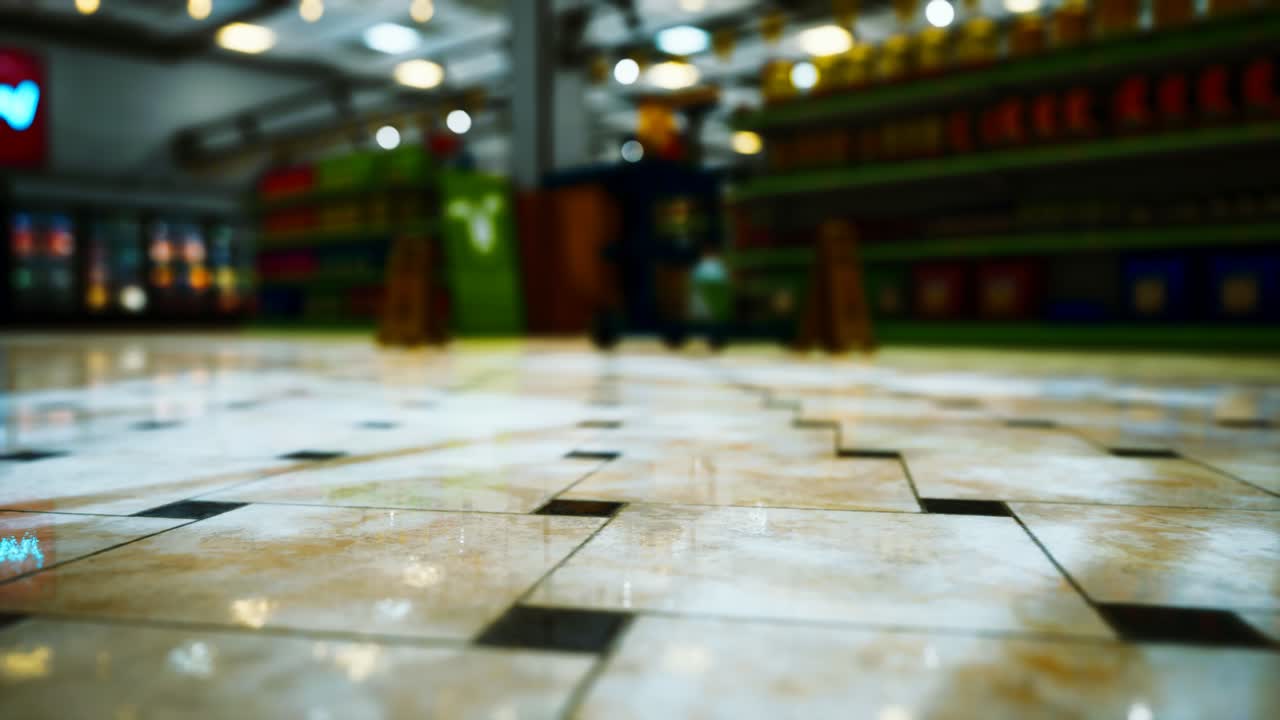 코로나19 전염병과 비어있는 슈퍼마켓