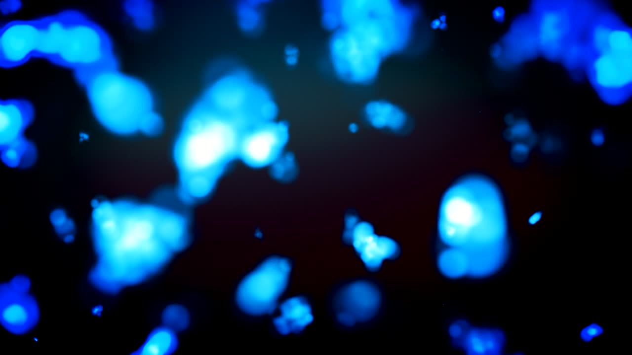 4k 다채로운, 초점을 맞추지 않은, 반이는, 보케와 같은 추상적인 빛, 4k 비디오 루프 가능, 배경 - 파란색