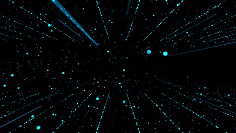 líneas digitales y puntos conexiones paso a paso aislados en fondo negro elemento de video 4k
