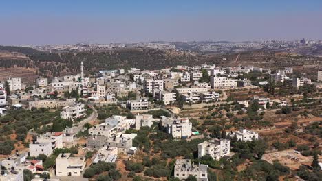 palestinian village beit surik with jerusalem city in background