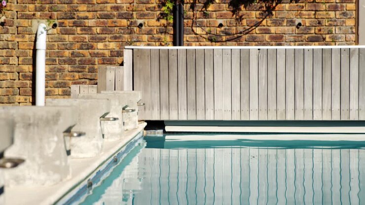 View of empty swimming pool