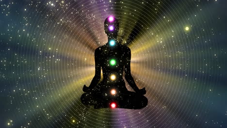 chakras meditation in the universe