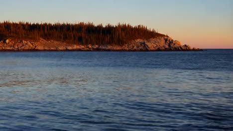 coastal sunset at dusk