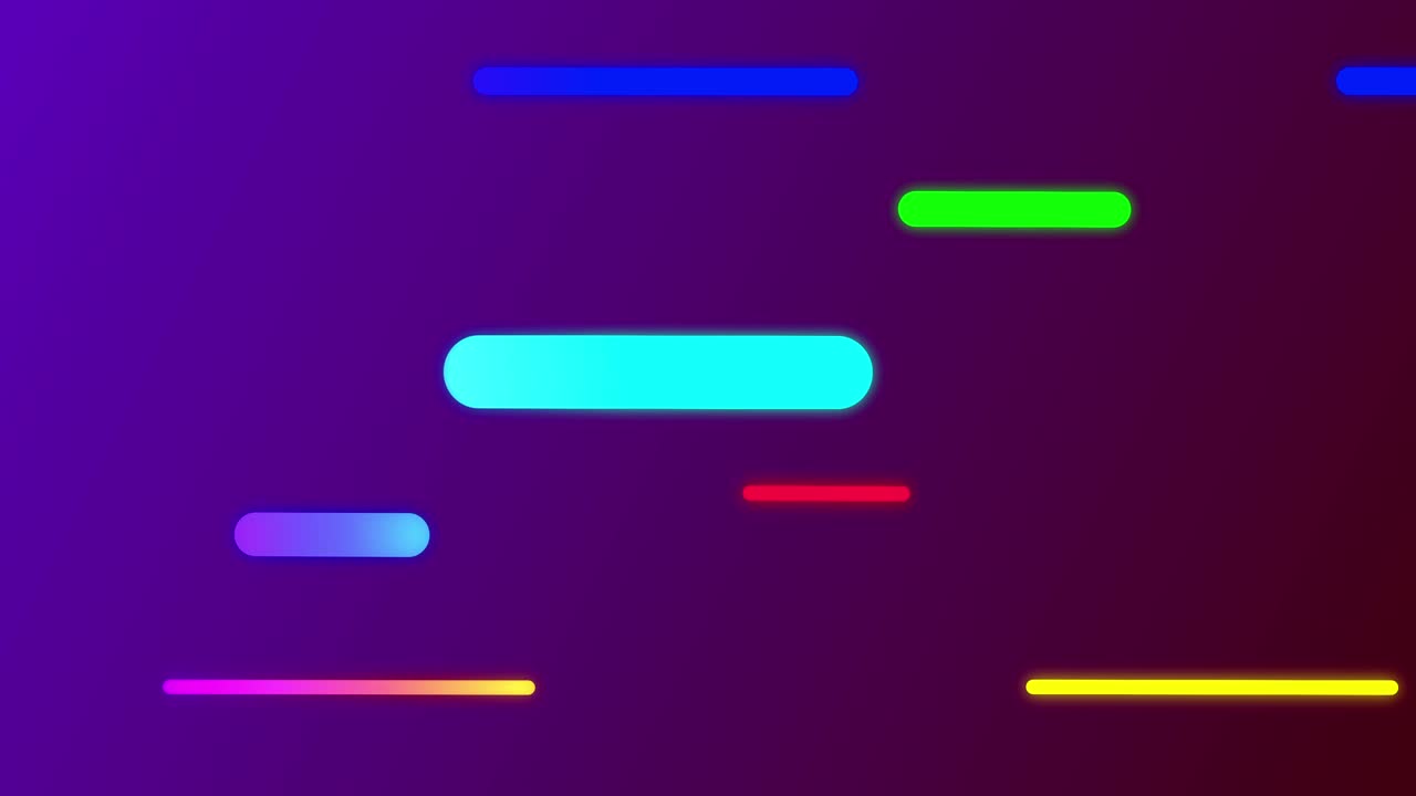 tracce di luce colorate che si muovono in diagonale contro uno sfondo viola