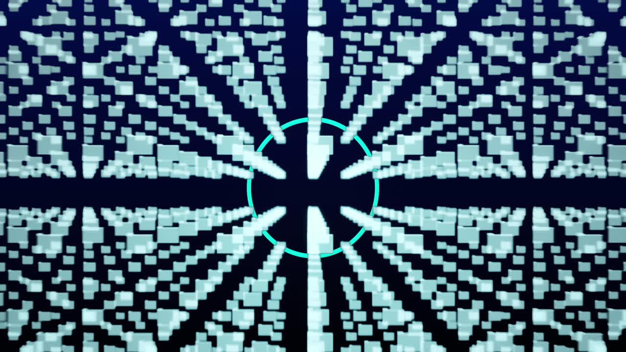 animación de un candado de seguridad en línea con una placa de circuito de computadora en el fondo