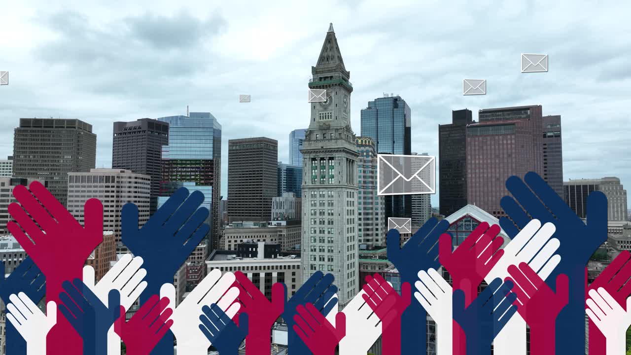 Presidential election voting in Boston, Massachusetts, United States of America