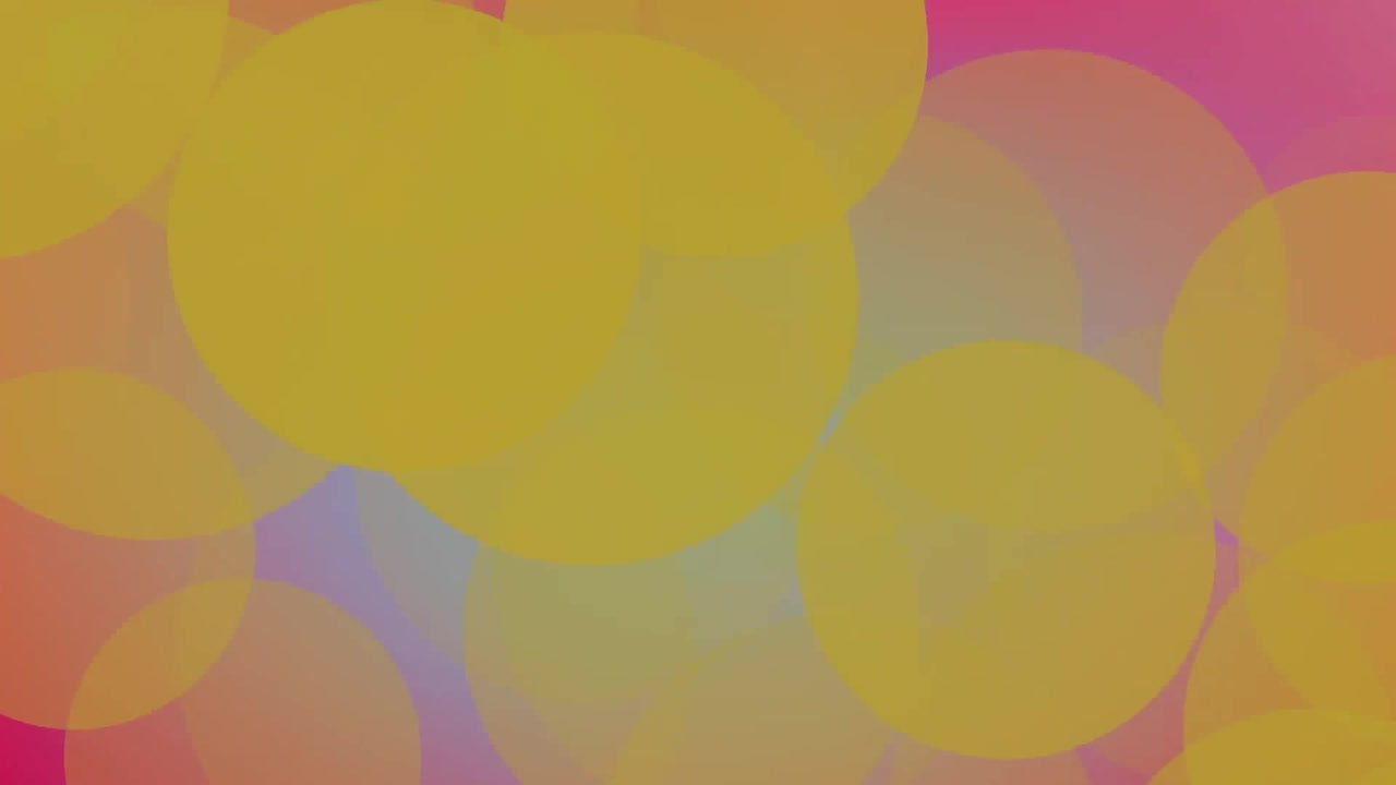 분홍색 배경 위에 움직이는 원의 애니메이션