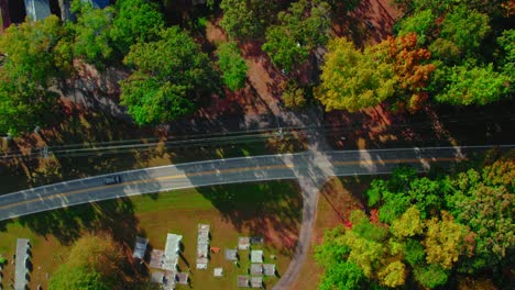 Aerial-the-vibrant-landscape-of-Atlanta,-Georgia,-bird's-eye-view-the-essence-of-autumn-in-its-splendor