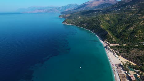 albanian riviera: a beautiful coastal paradise with turquoise seas, stunning beaches, rolling hills, mountains, and exquisite resorts