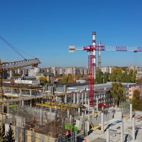 busy industrial construction site