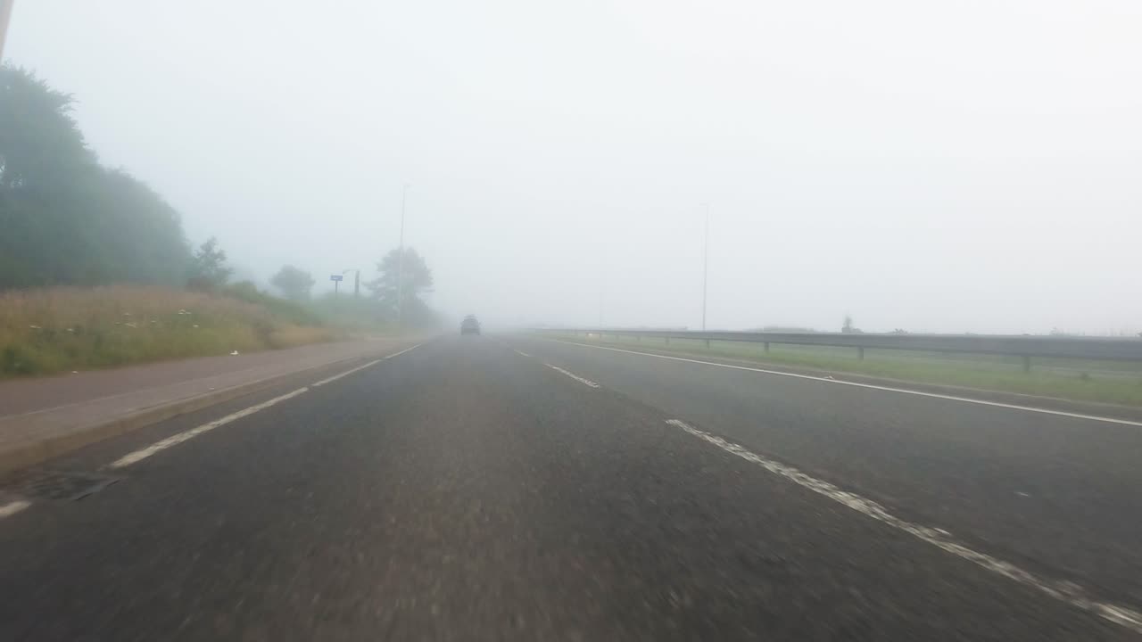 Driving in the fog in Scotland