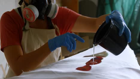 woman making surfboard 4k