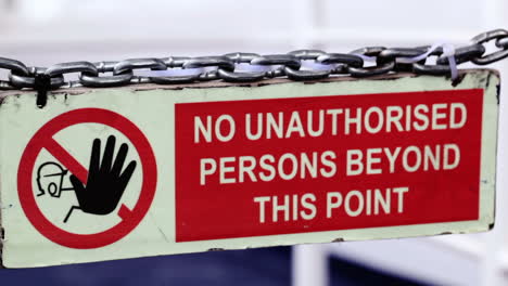 sign on the boat