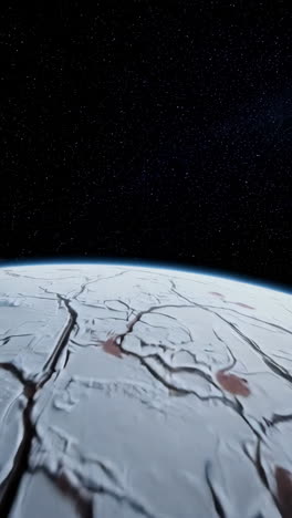 frozen alien planet surface