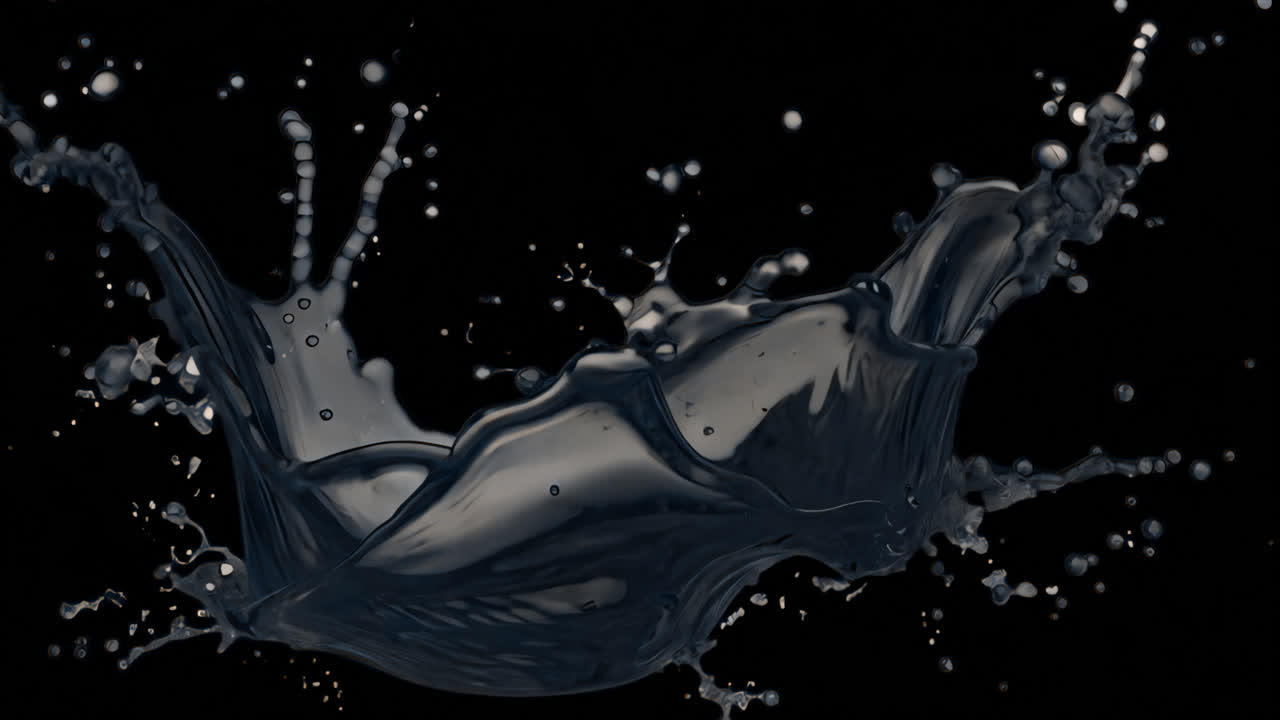 Dynamic splash captures motion animated overlay, transparent 4K video, alpha channel, ProRes 4444