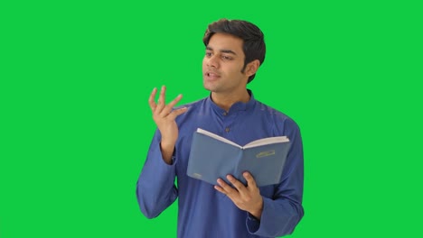 Indian-poet-reading-a-poem-Green-screen