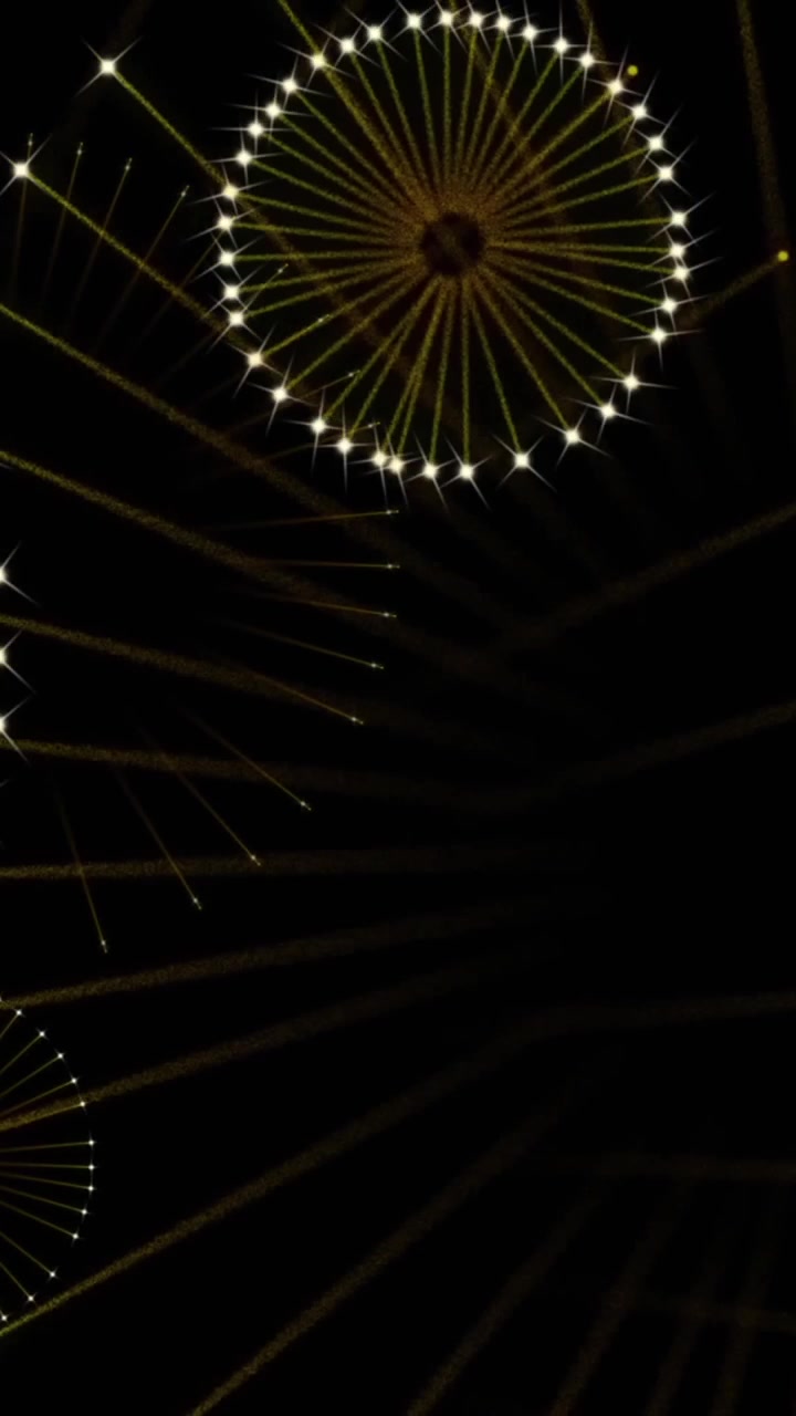 Animazione di fuochi d'artificio su sfondo nero