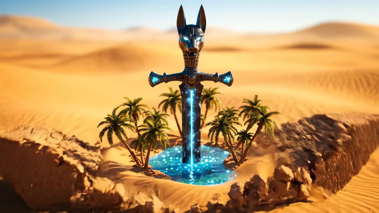 Anubis Sword in the Desert