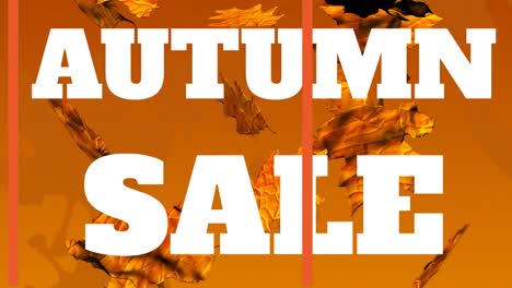 massive autumn sale graphic with falling leaves in the background