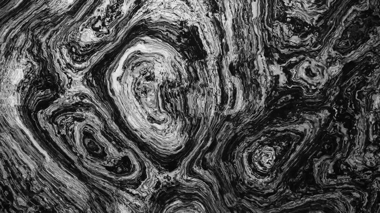 Animazione astratta con texture di marmo fluido in bianco e nero