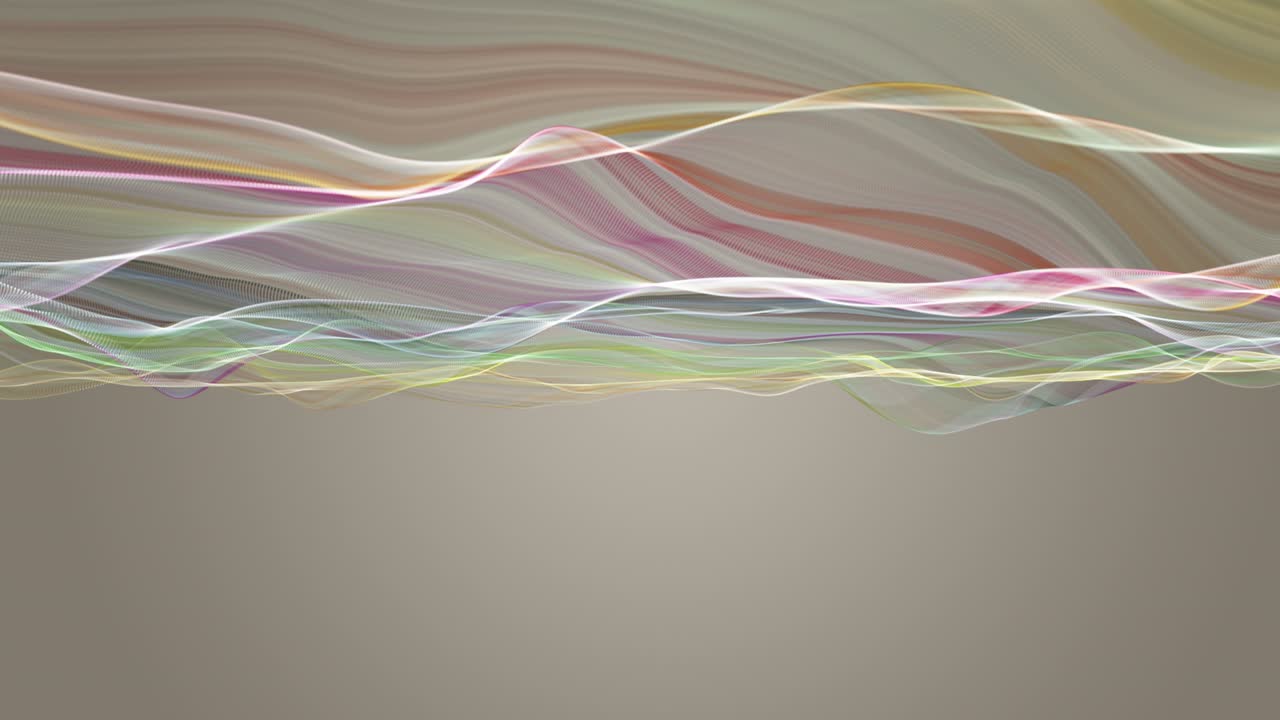 animación fantástica con objeto de onda de partículas en cámara lenta y espacio para texto, 4096x2304 bucle 4k