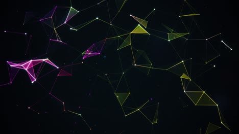 el plexo flotante de colores de neón