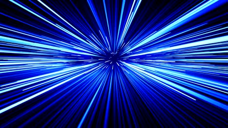 beautiful fast space travel through stars trails blue color. abstract hyperspace jump in ubiverse. digital design concept. looped 3d animation of glowing lines