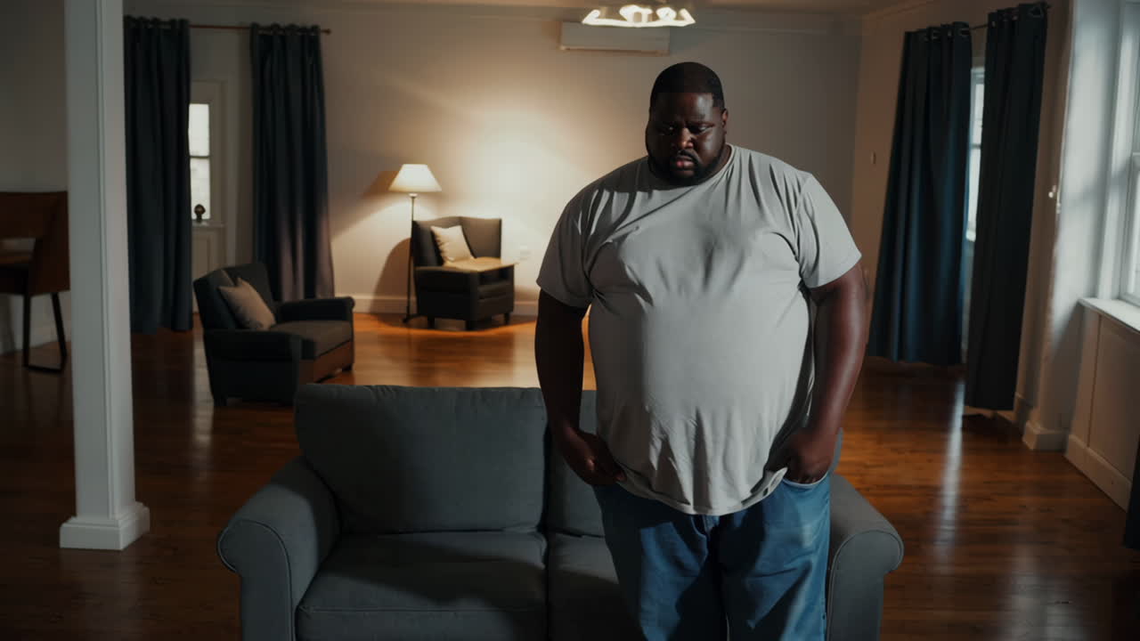 Overweight Man in Distress