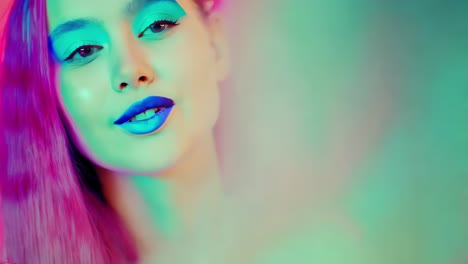 neon beauty portrait