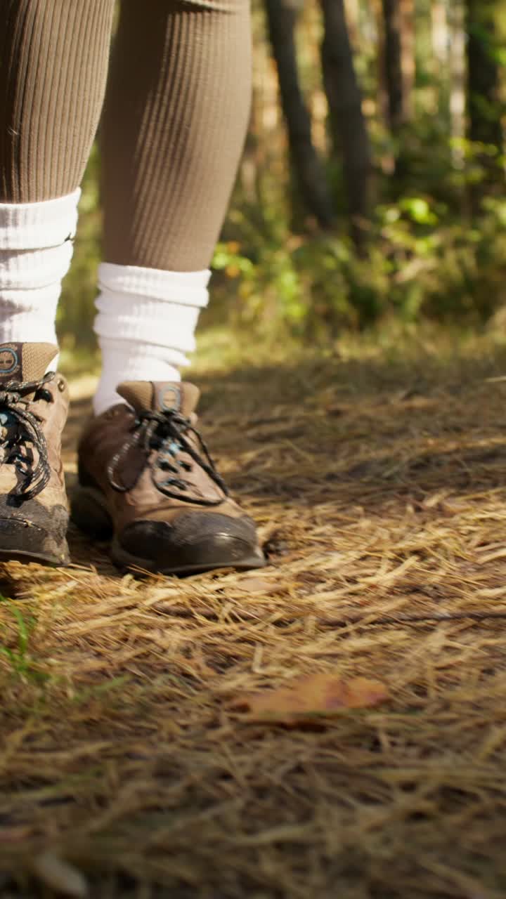 persona haciendo senderismo en un bosque