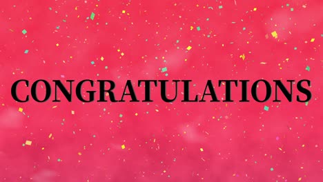 congratulations message text animation motion graphics