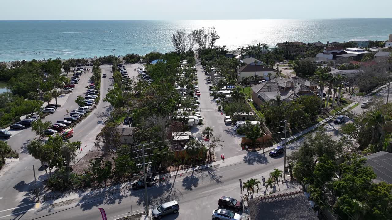 Parco camper Turtle Beach, Sarasota, Florida, campeggio e sito di nidificazione delle tartarughe marine.