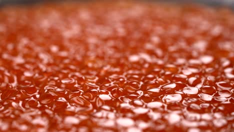 red caviar, rotated background.