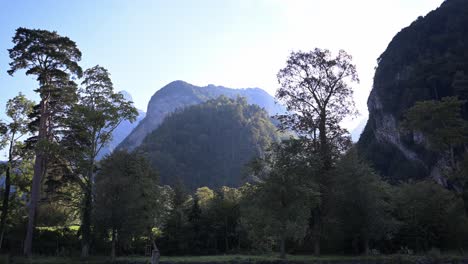 mountains and coastal views from a ferry on lake lucerne, switzerland