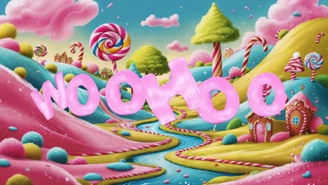 whimsical candy land celebration: woo-hoo