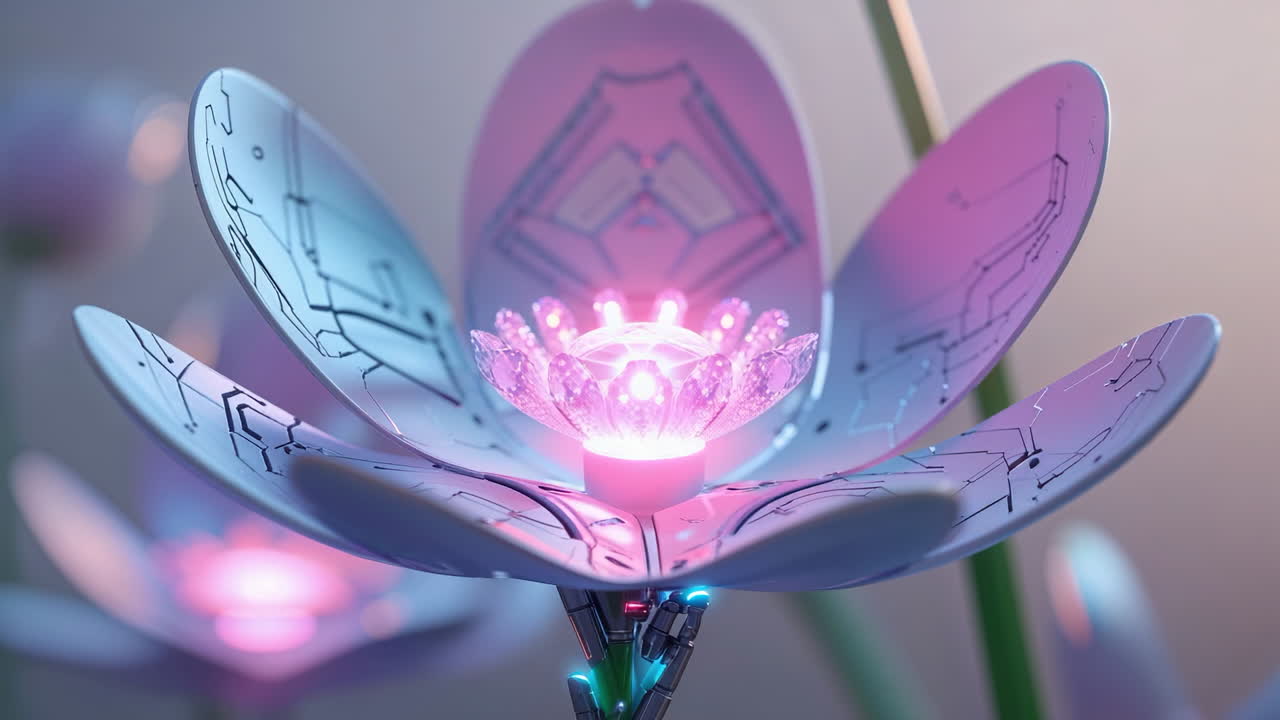 Cybernetic Blossom: A Fusion of Nature and Technology