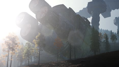 ufo crashed in the forest