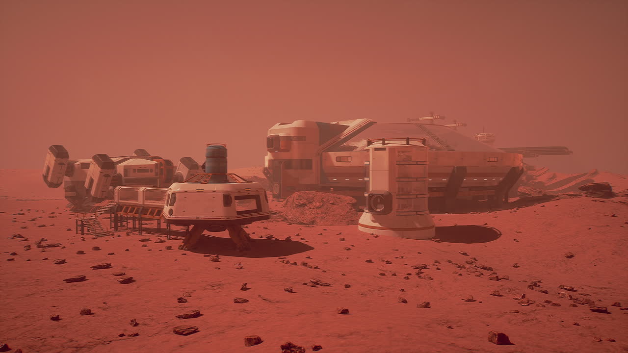 Futuristic Mars Colony: A Sci-Fi Habitat on the Red Planet