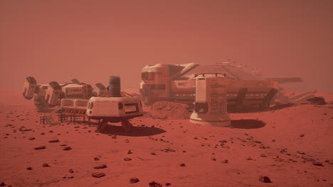 colonia futurista de marte: un hábitat de ciencia ficción en el planeta rojo
