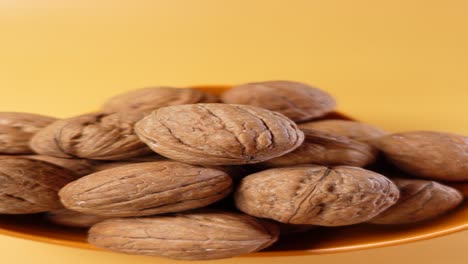 close-up of walnuts in a bowl