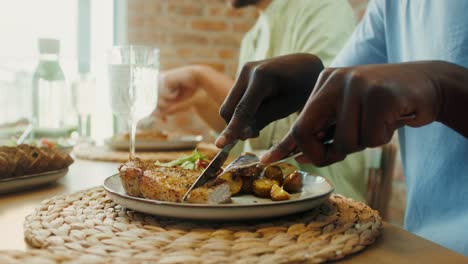 friends enjoying a delicious meal