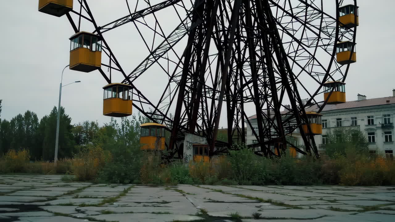 Abandoned Ferris Wheel in a Post-Apocalyptic Park