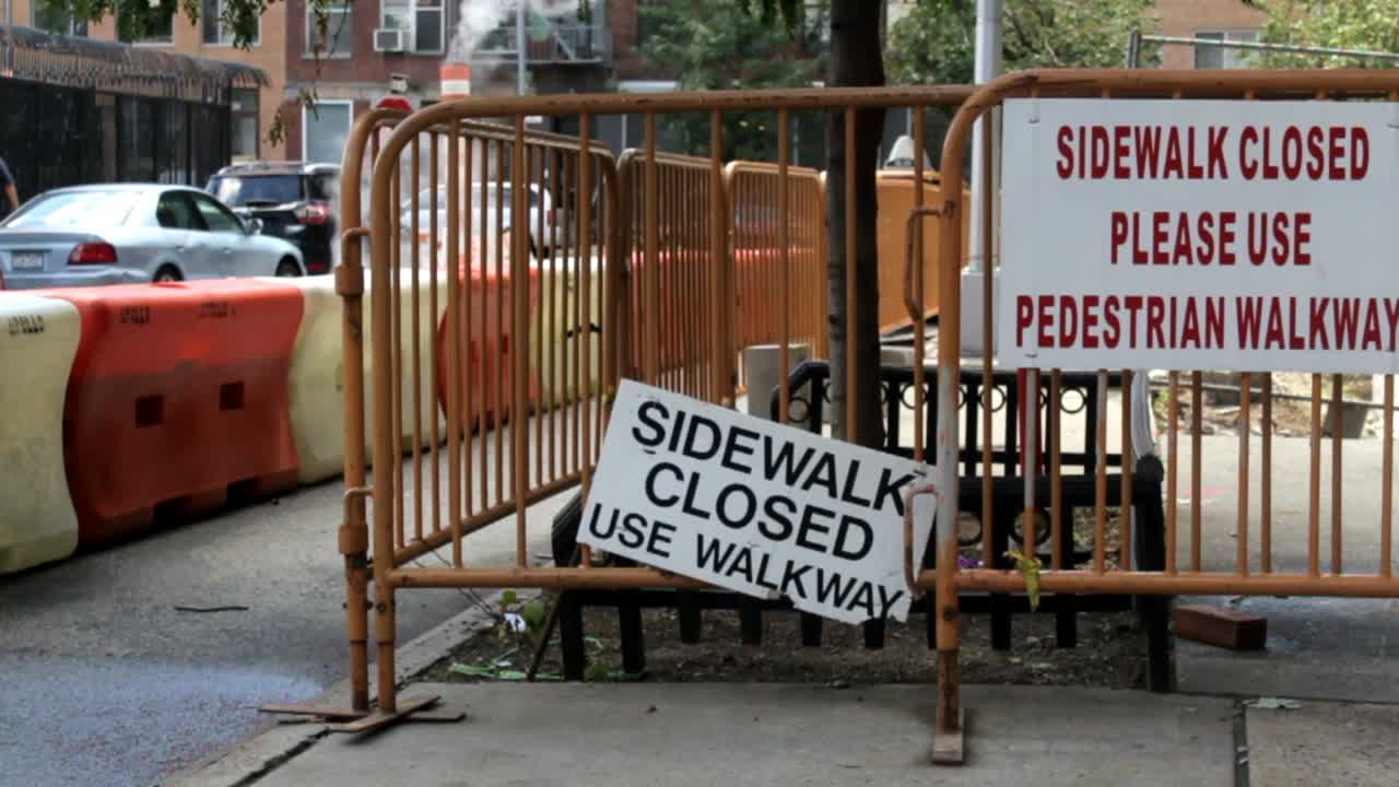 도시 거리의 증기